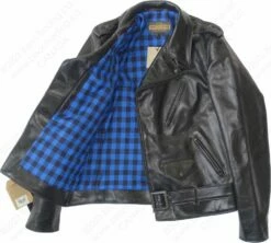 Schott NYC Perfecto® Steerhide Motorcycle Jacket - Horween Chrome Excel Steerhide STYLE: P613S -Bison Trading Shop schott p613s blk l 24