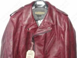 Schott NYC Perfecto® Steerhide Motorcycle Jacket - Horween Chrome Excel Steerhide Burgundy STYLE: P613S -Bison Trading Shop schott p613s bur xl 14