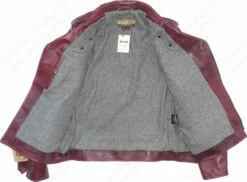 Schott NYC Perfecto® Steerhide Motorcycle Jacket - Horween Chrome Excel Steerhide Burgundy STYLE: P613S -Bison Trading Shop schott p613s bur xl 18