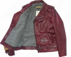 Schott NYC Perfecto® Steerhide Motorcycle Jacket - Horween Chrome Excel Steerhide Burgundy STYLE: P613S -Bison Trading Shop schott p613s bur xl 19