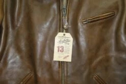 Schott NYC Horween Steerhide Sunset Back Delivery Jacket STYLE: P663 34 Schott NYC Horween Steerhide Sunset Back Delivery Jacket STYLE: P663 -Bison Trading Shop schott p663 brown xl 20