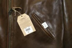 Schott NYC Horween Steerhide Sunset Back Delivery Jacket STYLE: P663 35 Schott NYC Horween Steerhide Sunset Back Delivery Jacket STYLE: P663 -Bison Trading Shop schott p663 brown xl 21