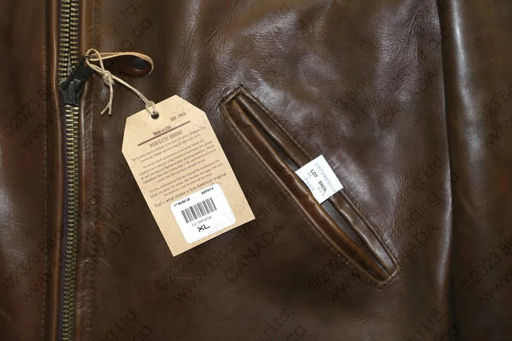 Schott NYC Horween Steerhide Sunset Back Delivery Jacket STYLE: P663 16 Schott NYC Horween Steerhide Sunset Back Delivery Jacket STYLE: P663 - Image 14