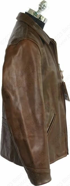 Schott NYC Horween Steerhide Sunset Back Delivery Jacket STYLE: P663 25 Schott NYC Horween Steerhide Sunset Back Delivery Jacket STYLE: P663 -Bison Trading Shop schott p663 xl 14