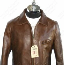 Schott NYC Horween Steerhide Sunset Back Delivery Jacket STYLE: P663 28 Schott NYC Horween Steerhide Sunset Back Delivery Jacket STYLE: P663 -Bison Trading Shop schott p663 xl 22 14