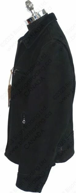 Schott NYC Storm - Heavyweight Oiled Nubuck Leather Delivery Jacket STYLE: P673 Black 23 Schott NYC Storm - Heavyweight Oiled Nubuck Leather Delivery Jacket STYLE: P673 Black -Bison Trading Shop schott p673 blk xl 12