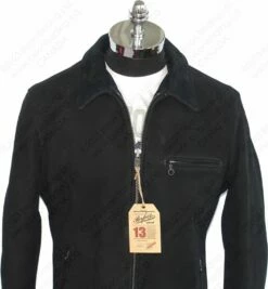 Schott NYC Storm - Heavyweight Oiled Nubuck Leather Delivery Jacket STYLE: P673 Black 28 Schott NYC Storm - Heavyweight Oiled Nubuck Leather Delivery Jacket STYLE: P673 Black -Bison Trading Shop schott p673 blk xl 17