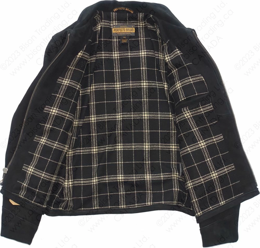 Schott NYC Storm - Heavyweight Oiled Nubuck Leather Delivery Jacket STYLE: P673 Black 13 Schott NYC Storm - Heavyweight Oiled Nubuck Leather Delivery Jacket STYLE: P673 Black - Image 11