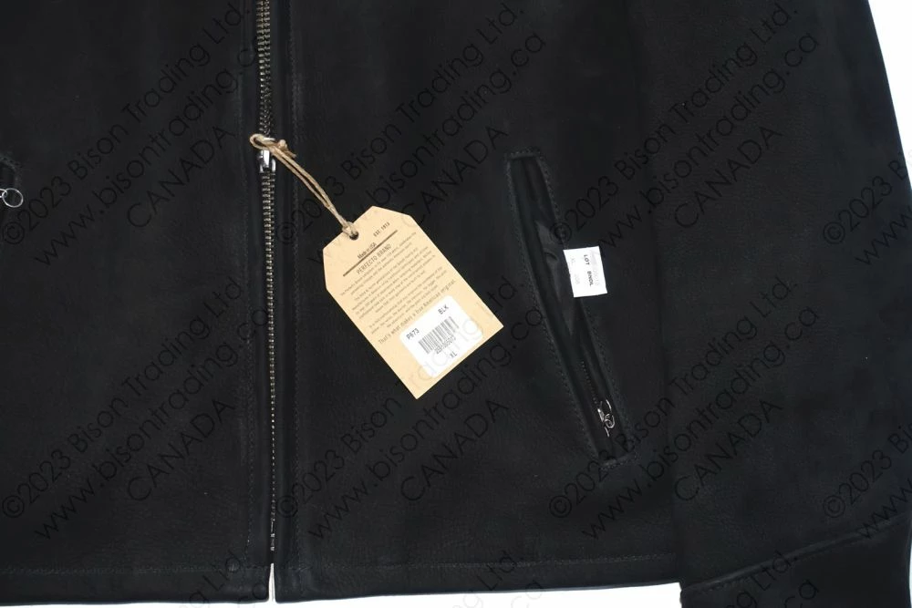 Schott NYC Storm - Heavyweight Oiled Nubuck Leather Delivery Jacket STYLE: P673 Black 18 Schott NYC Storm - Heavyweight Oiled Nubuck Leather Delivery Jacket STYLE: P673 Black - Image 16