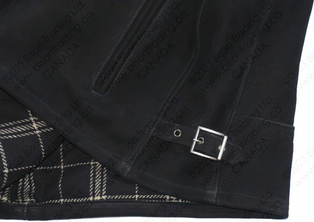 Schott NYC Storm - Heavyweight Oiled Nubuck Leather Delivery Jacket STYLE: P673 Black 22 Schott NYC Storm - Heavyweight Oiled Nubuck Leather Delivery Jacket STYLE: P673 Black - Image 20