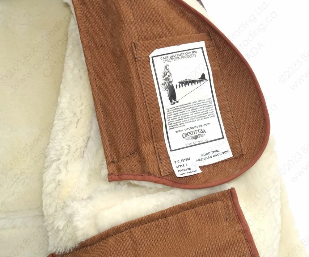 Cockpit USA N3B Sheepskin Parka Z21C015 17 Cockpit USA N3B Sheepskin Parka Z21C015 - Image 15