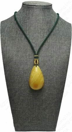 J.T. Amber Stone Necklace 8 J.T. Amber Stone Necklace -Bison Trading Shop tj necklace amberstone 1 1