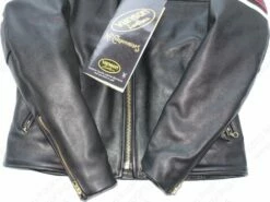 VANSON LEATHERS OXFORD JACKET W/SLV STRIPES Model 9D BLK 40 VANSON LEATHERS OXFORD JACKET W/SLV STRIPES Model 9D BLK -Bison Trading Shop vanson 9d strips 40 29