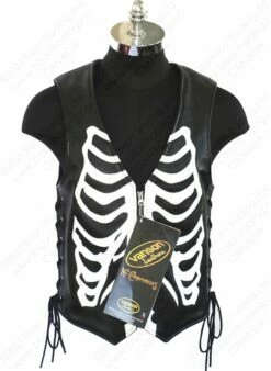VANSON LEATHERS BONE VEST Model VZLB BLK 22 VANSON LEATHERS BONE VEST Model VZLB BLK -Bison Trading Shop vanson bone vest 38 11