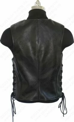 VANSON LEATHERS BONE VEST Model VZLB BLK 25 VANSON LEATHERS BONE VEST Model VZLB BLK -Bison Trading Shop vanson bone vest 38 14