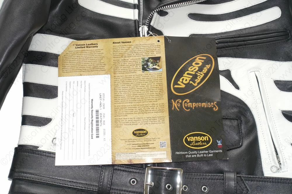 Vanson Leathers Model C With BONE Limited Edition CBONE 20 Vanson Leathers Model C With BONE Limited Edition CBONE - Image 18