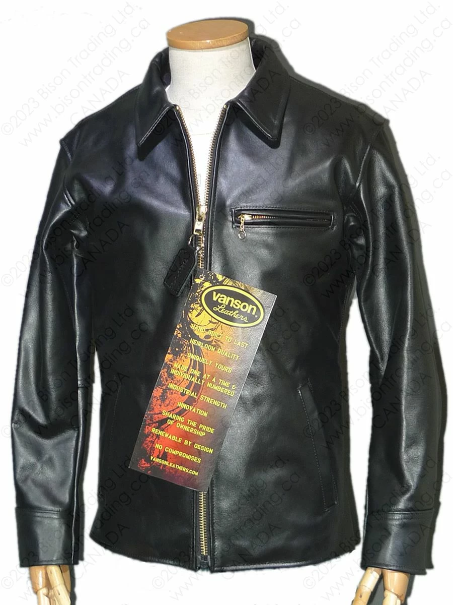 VANSON LEATHERS DAKOTA BARN COAT Model DAK BLK 3 VANSON LEATHERS DAKOTA BARN COAT Model DAK BLK