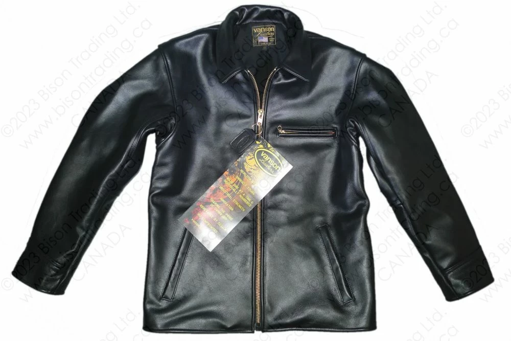 VANSON LEATHERS DAKOTA BARN COAT Model DAK BLK 8 VANSON LEATHERS DAKOTA BARN COAT Model DAK BLK - Image 6