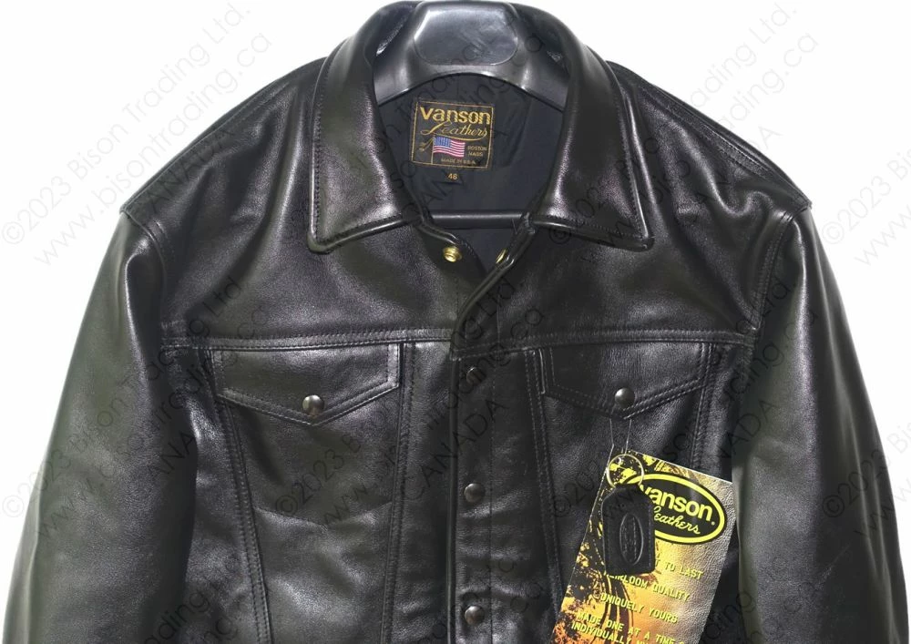 VANSON LEATHERS MAVERICK JEAN JACKET Model DJCB BLK 10 VANSON LEATHERS MAVERICK JEAN JACKET Model DJCB BLK - Image 8