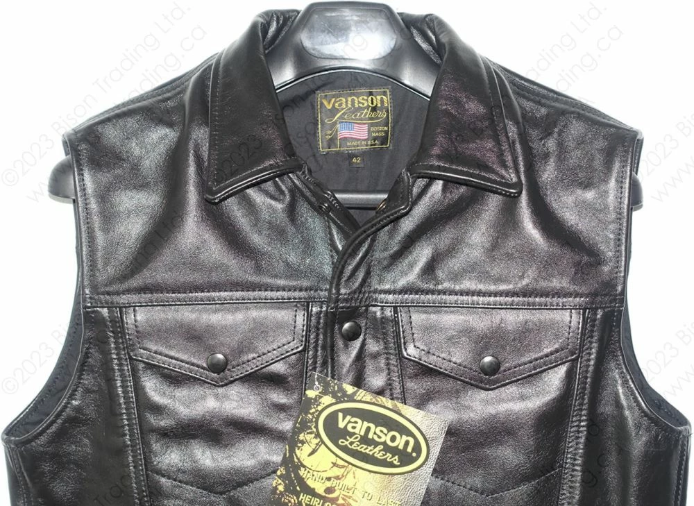 Vanson Leathers Maverick Jean Vest Model DJCB Vest 5 Vanson Leathers Maverick Jean Vest Model DJCB Vest - Image 3