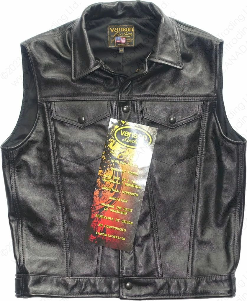 Vanson Leathers Maverick Jean Vest Model DJCB Vest 6 Vanson Leathers Maverick Jean Vest Model DJCB Vest - Image 4