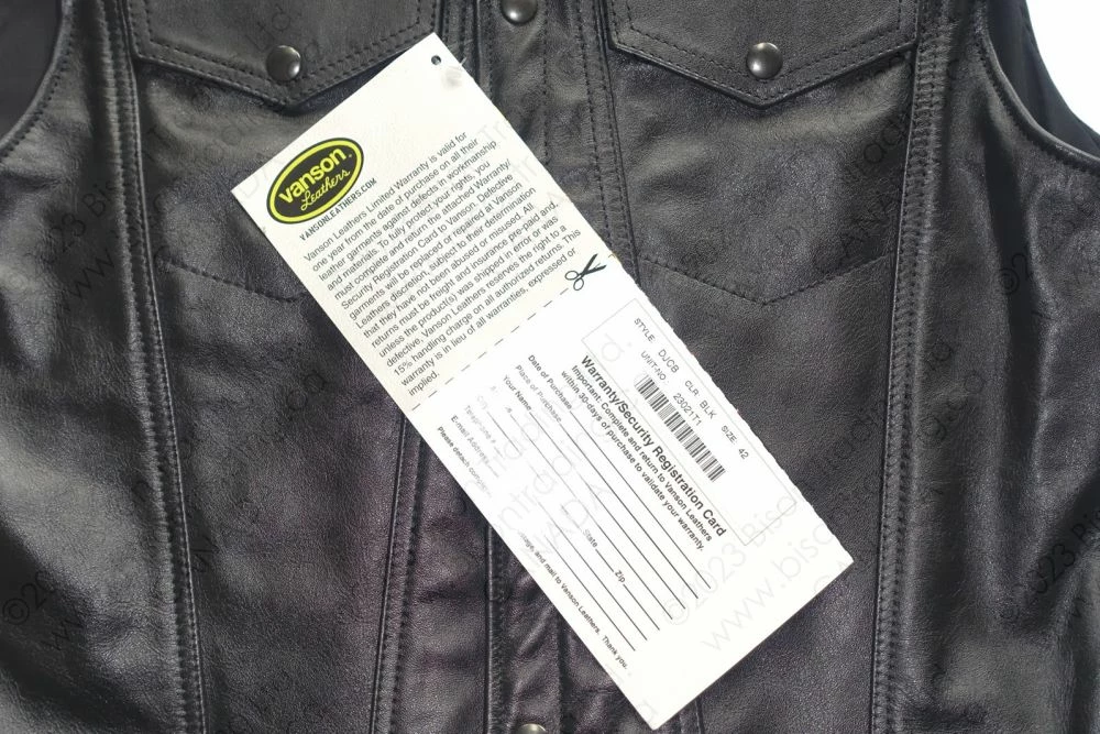 Vanson Leathers Maverick Jean Vest Model DJCB Vest 13 Vanson Leathers Maverick Jean Vest Model DJCB Vest - Image 11