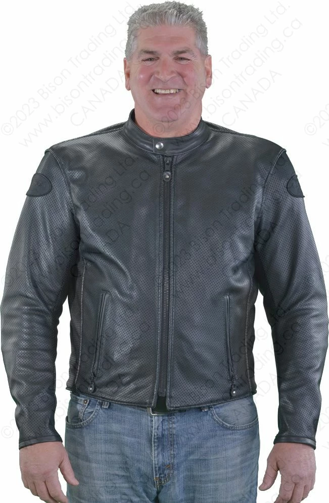 VANSON LEATHERS DRIFTER PERF-LEATHER JACKET Model DRV2 F150 3 VANSON LEATHERS DRIFTER PERF-LEATHER JACKET Model DRV2 F150
