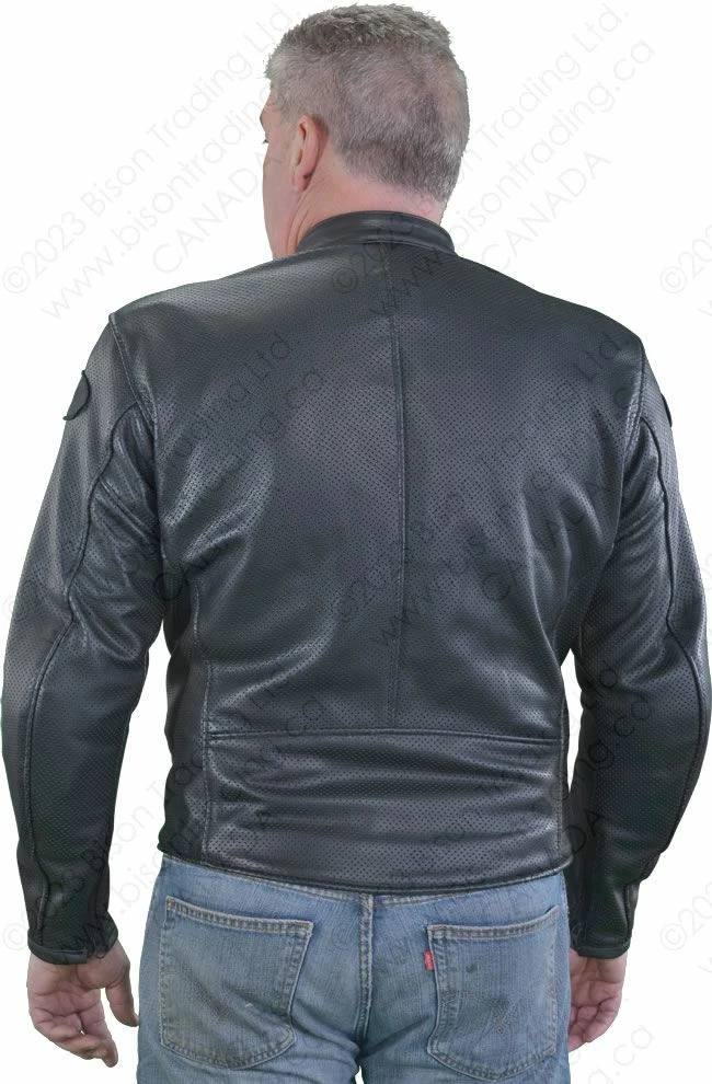 VANSON LEATHERS DRIFTER PERF-LEATHER JACKET Model DRV2 F150 4 VANSON LEATHERS DRIFTER PERF-LEATHER JACKET Model DRV2 F150 - Image 2
