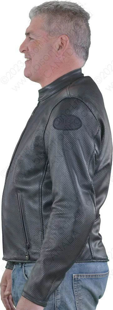 VANSON LEATHERS DRIFTER PERF-LEATHER JACKET Model DRV2 F150 5 VANSON LEATHERS DRIFTER PERF-LEATHER JACKET Model DRV2 F150 - Image 3