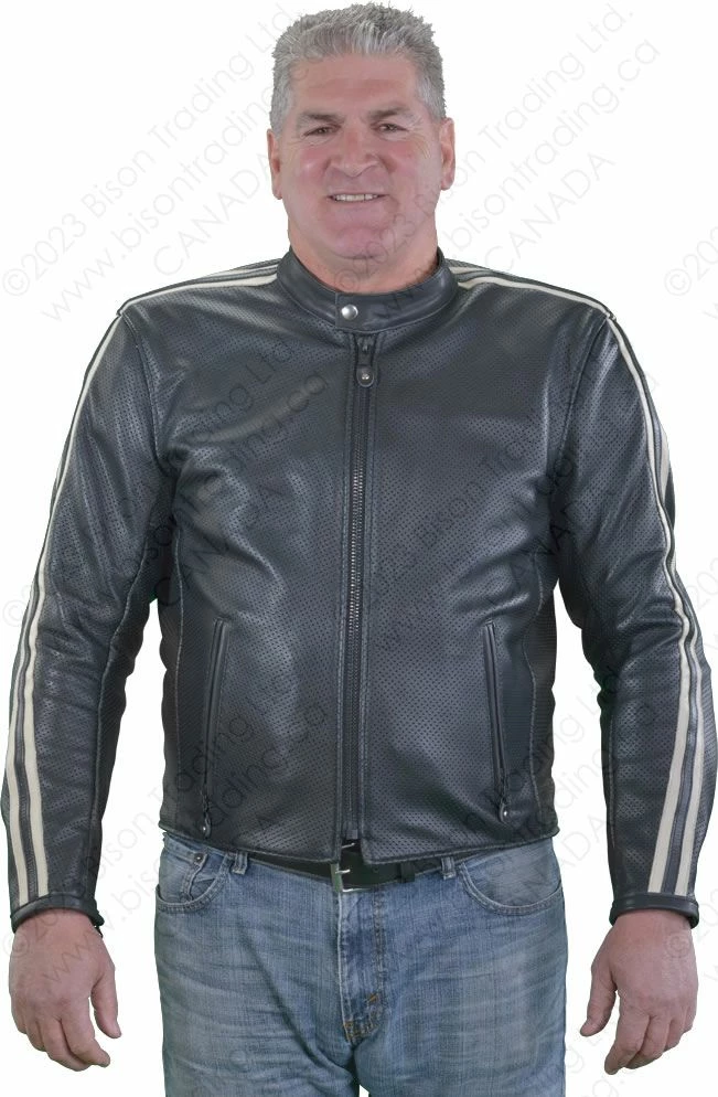 VANSON LEATHERS DRIFTER Mk2 W/STRIPES - PERF Model DSV2 F150 3 VANSON LEATHERS DRIFTER Mk2 W/STRIPES - PERF Model DSV2 F150