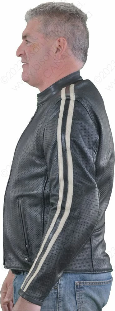 VANSON LEATHERS DRIFTER Mk2 W/STRIPES - PERF Model DSV2 F150 5 VANSON LEATHERS DRIFTER Mk2 W/STRIPES - PERF Model DSV2 F150 - Image 3