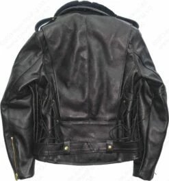 VANSON LEATHERS HIGHWAYMAN DELUXE JACKET Model E / ER BLK 26 VANSON LEATHERS HIGHWAYMAN DELUXE JACKET Model E / ER BLK -Bison Trading Shop vanson e furcollar 38 25