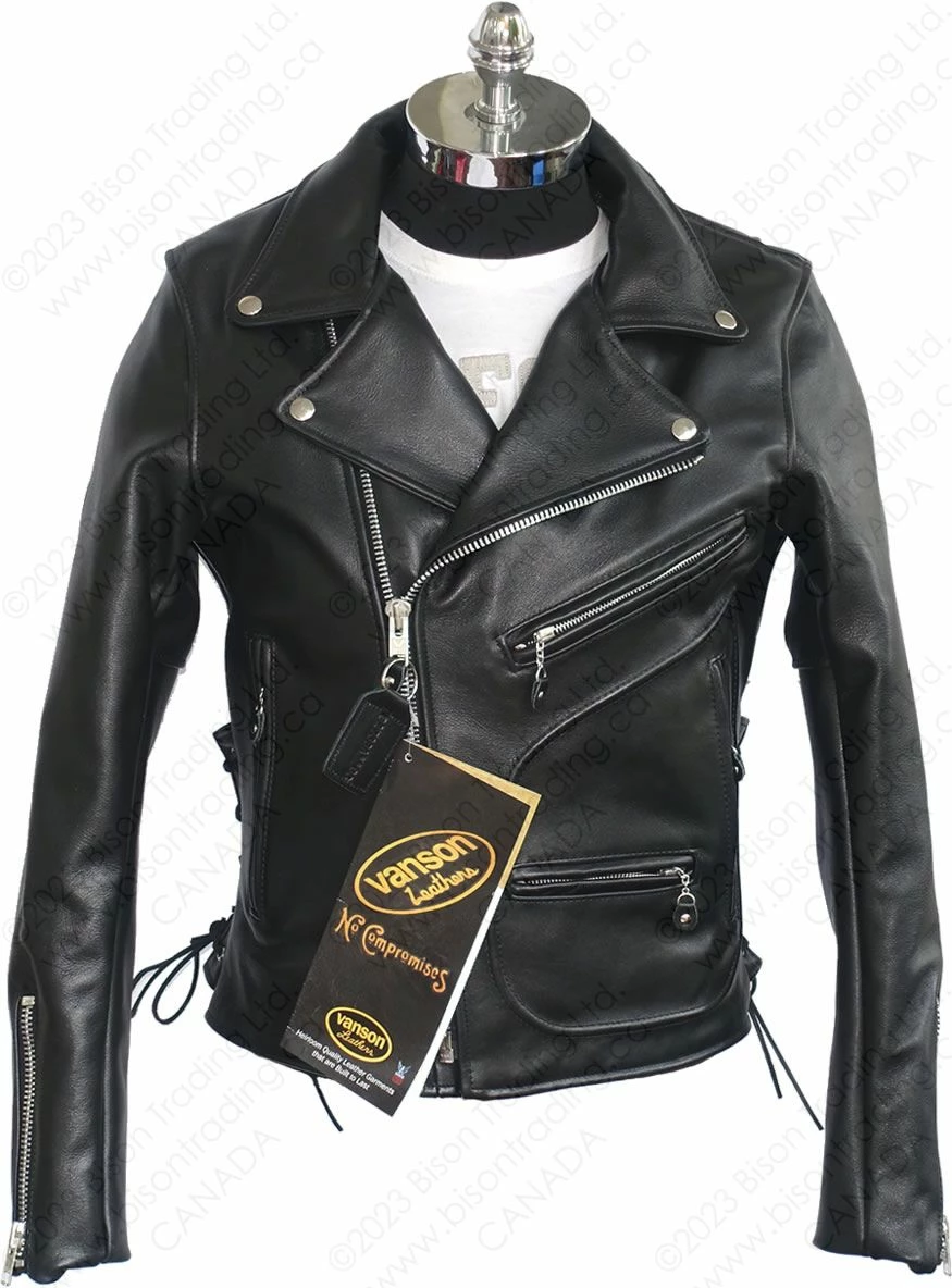 VANSON LEATHERS HARDCORE HIGHWAY JACKET Model HC / HCR BLK 3 VANSON LEATHERS HARDCORE HIGHWAY JACKET Model HC / HCR BLK