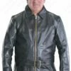 VANSON LEATHERS MODEL J 3/4 CAR COAT Model J BLK 1 VANSON LEATHERS MODEL J 3/4 CAR COAT Model J BLK -Bison Trading Shop vanson j 1