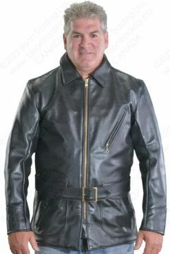 VANSON LEATHERS MODEL J 3/4 CAR COAT Model J BLK