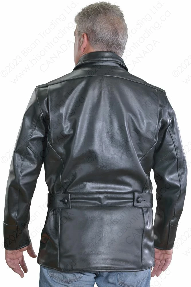 VANSON LEATHERS MODEL J 3/4 CAR COAT Model J BLK 4 VANSON LEATHERS MODEL J 3/4 CAR COAT Model J BLK - Image 2