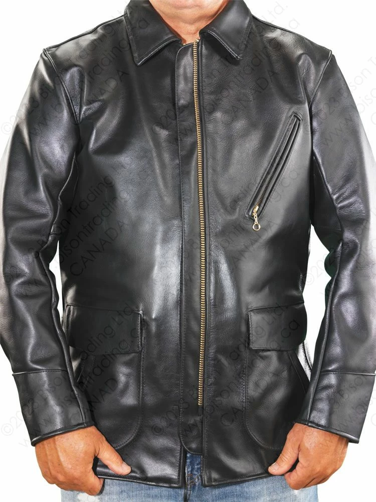 VANSON LEATHERS MODEL J 3/4 CAR COAT Model J BLK 8 VANSON LEATHERS MODEL J 3/4 CAR COAT Model J BLK - Image 6