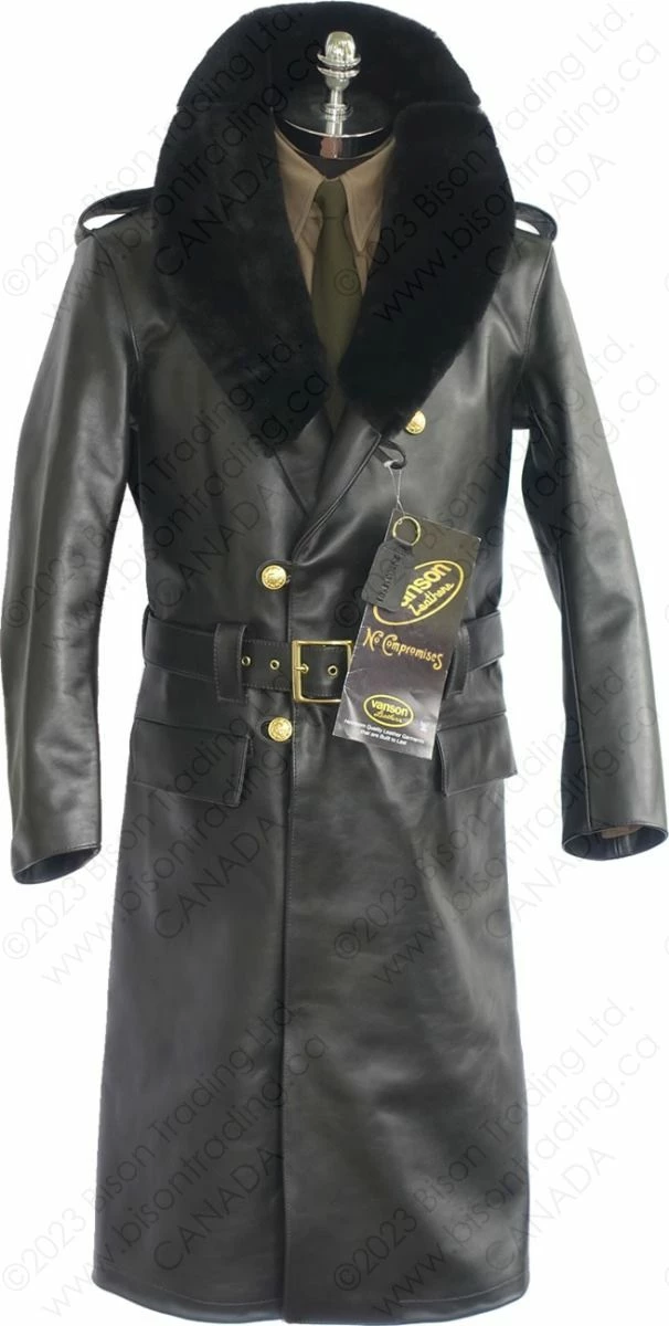 VANSON LEATHERS LUFTWAFFE GREAT OFFICER COAT Model LUFT 8 VANSON LEATHERS LUFTWAFFE GREAT OFFICER COAT Model LUFT - Image 6