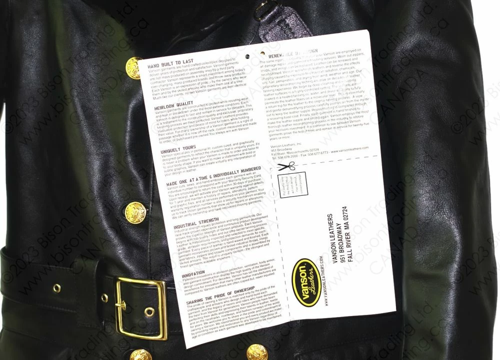 VANSON LEATHERS LUFTWAFFE GREAT OFFICER COAT Model LUFT 18 VANSON LEATHERS LUFTWAFFE GREAT OFFICER COAT Model LUFT - Image 16