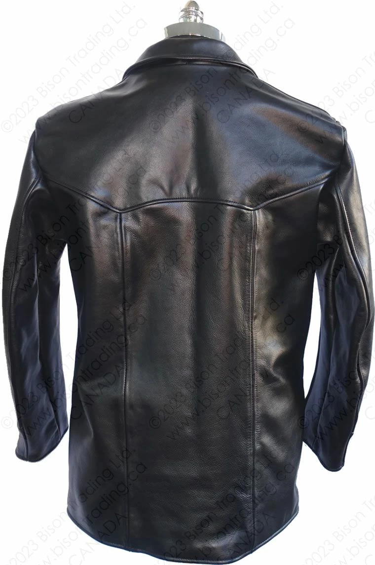 VANSON LEATHERS REMINGTON 3/4 COAT Model REM2 BLK 5 VANSON LEATHERS REMINGTON 3/4 COAT Model REM2 BLK - Image 3