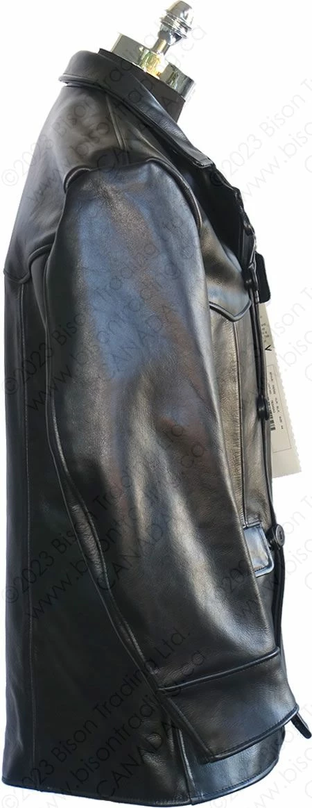 VANSON LEATHERS REMINGTON 3/4 COAT Model REM2 BLK 6 VANSON LEATHERS REMINGTON 3/4 COAT Model REM2 BLK - Image 4