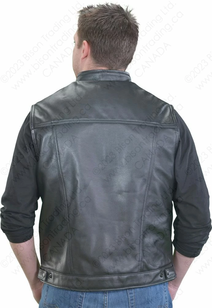 VANSON LEATHERS PERSUADER DENIM STYLE VEST Model REVS FIRE 4 VANSON LEATHERS PERSUADER DENIM STYLE VEST Model REVS FIRE - Image 2