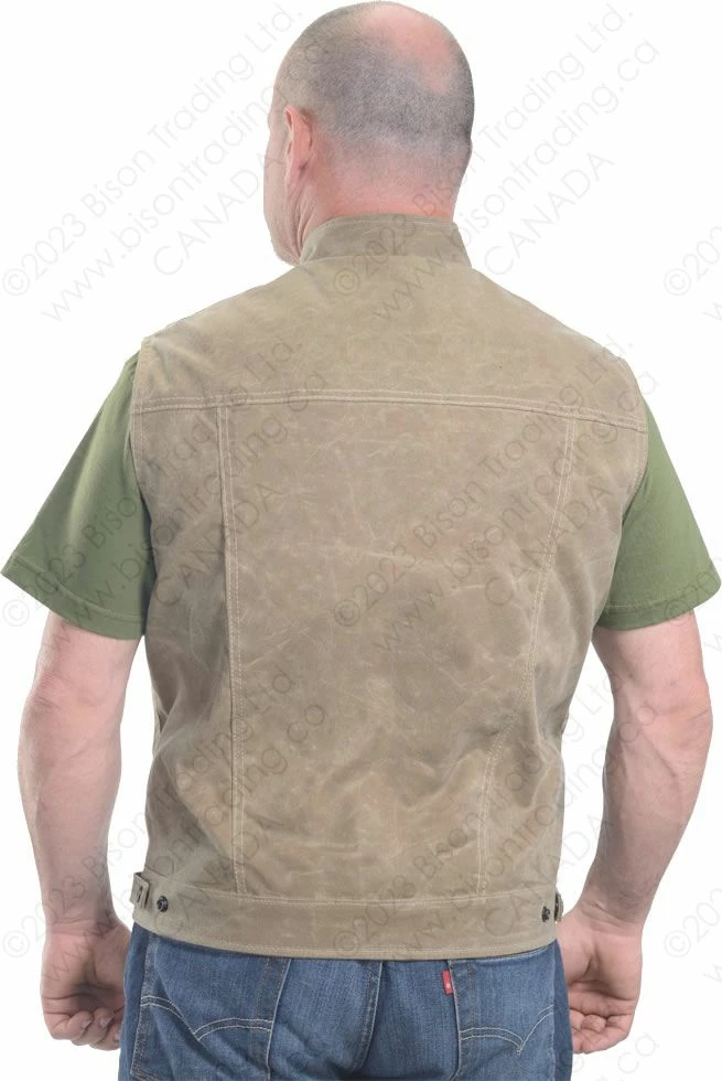 VANSON LEATHERS WAX COT. PERSUADER SNAP VEST Model REVW A250 6 VANSON LEATHERS WAX COT. PERSUADER SNAP VEST Model REVW A250 - Image 4
