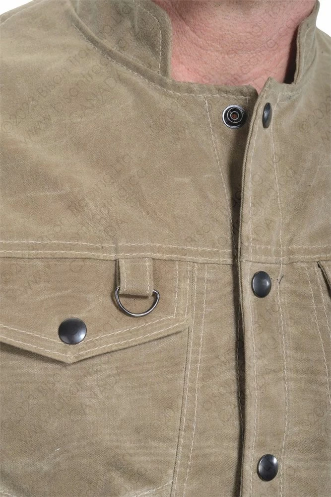 VANSON LEATHERS WAX COT. PERSUADER SNAP VEST Model REVW A250 7 VANSON LEATHERS WAX COT. PERSUADER SNAP VEST Model REVW A250 - Image 5