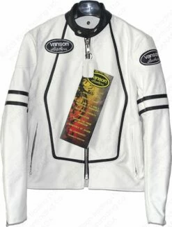 Vanson Leathers Race Jacket Special White Edition Model RJV