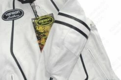 Vanson Leathers Race Jacket Special White Edition Model RJV -Bison Trading Shop vanson rjv white 38 27