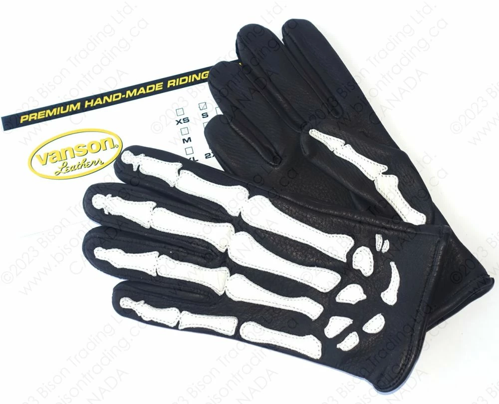 VANSON LEATHERS BONES ROPER GLOVE Model ROPX D150 3 VANSON LEATHERS BONES ROPER GLOVE Model ROPX D150