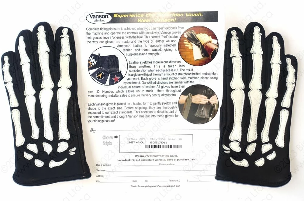 VANSON LEATHERS BONES ROPER GLOVE Model ROPX D150 6 VANSON LEATHERS BONES ROPER GLOVE Model ROPX D150 - Image 4