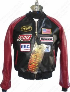 VANSON LEATHERS RACE TEAM JACKET Model TJP BLK