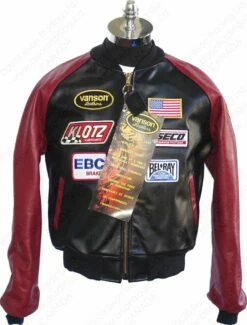 VANSON LEATHERS RACE TEAM JACKET Model TJP BLK -Bison Trading Shop vanson tjp44 22 12